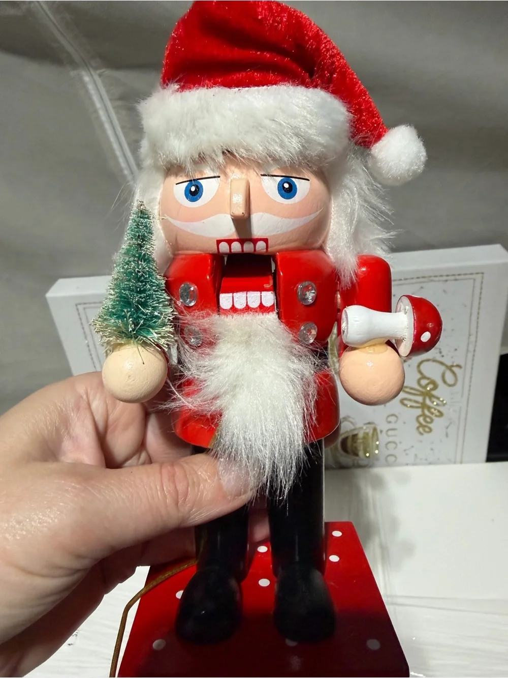 Wooden Santa Nutcracker Christmas Countdown Advent Calander